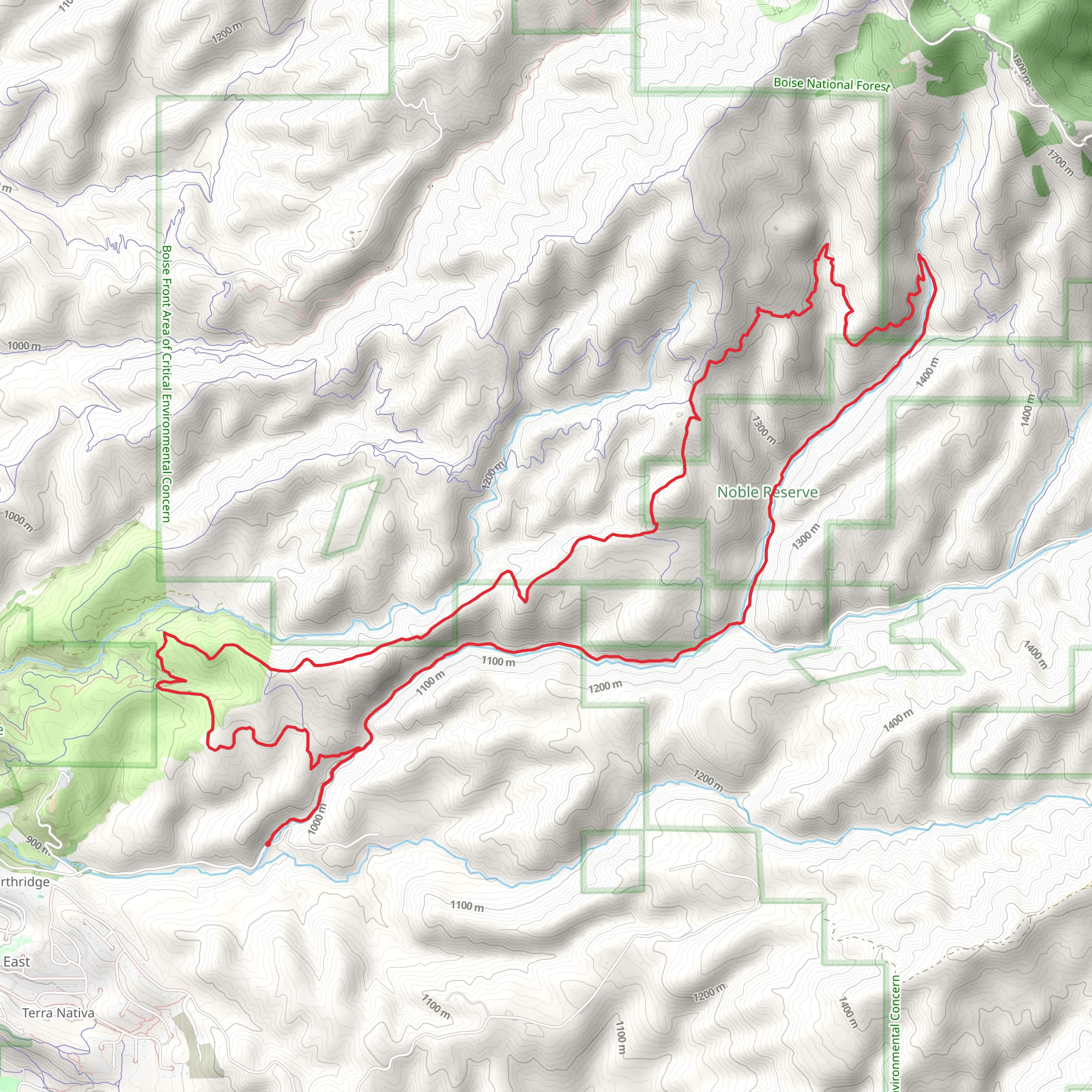 Cottonwood Creek, Watchman and Three Bears Loop mobile static map