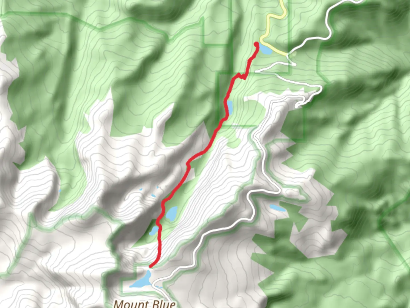 An image depicting the trail Summit Lake and its surrounding area.