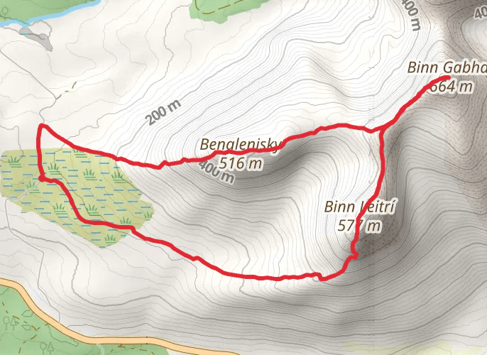 County Galway Walking mobile static map