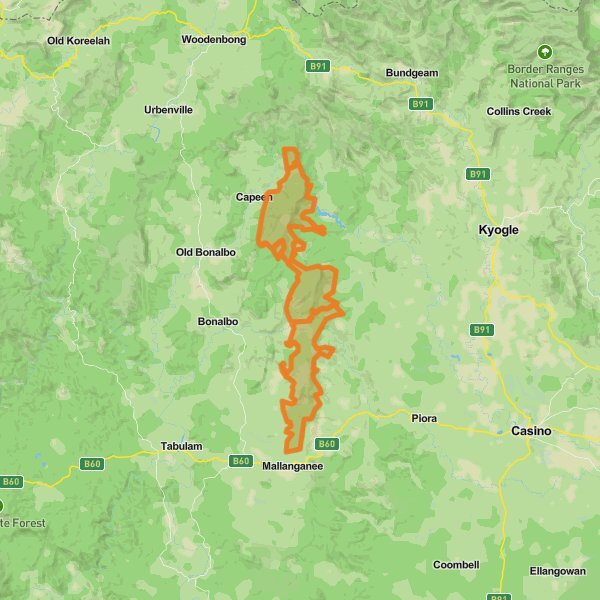 Richmond Range National Park mobile static map