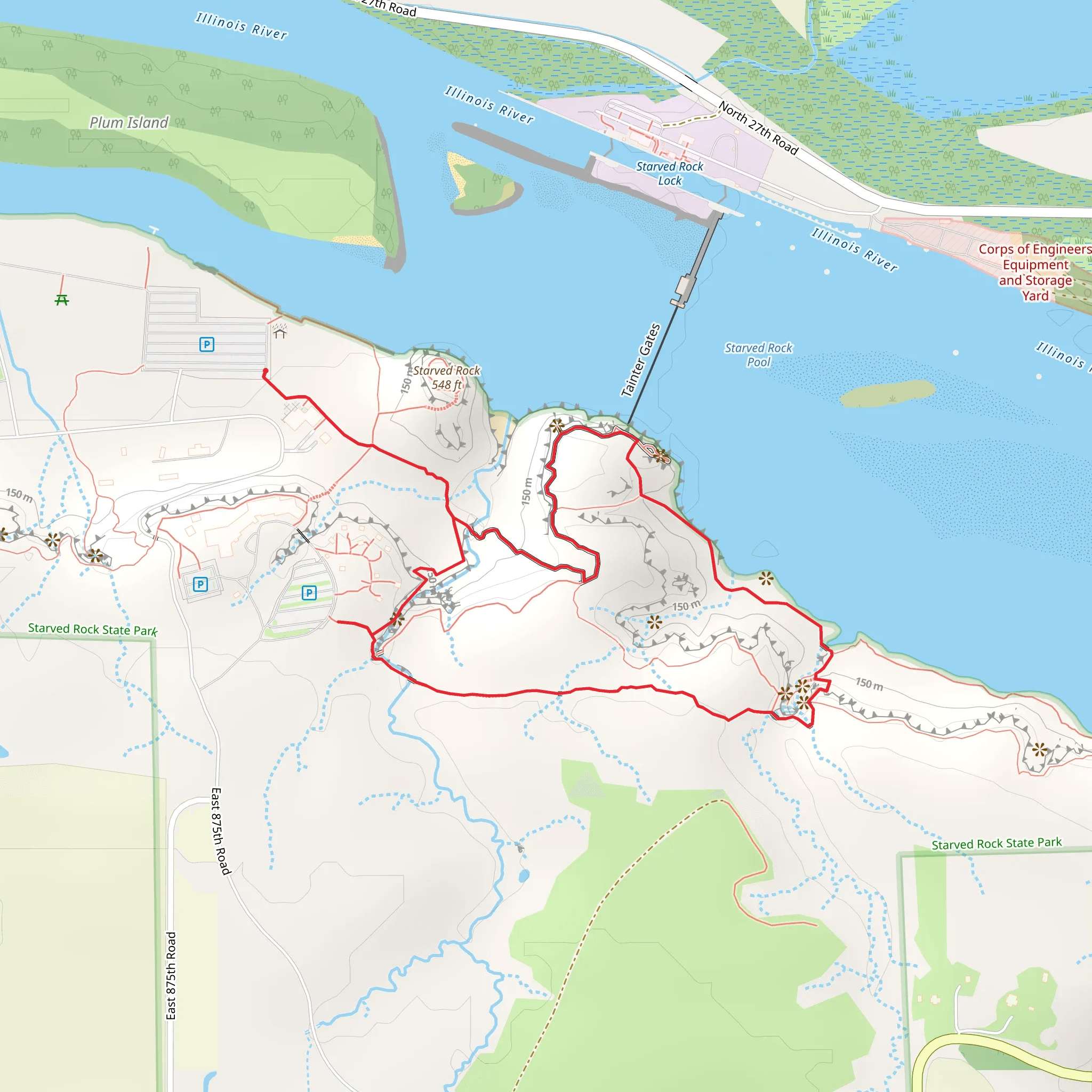 Starved Rock - Campanula Loop Trail mobile static map