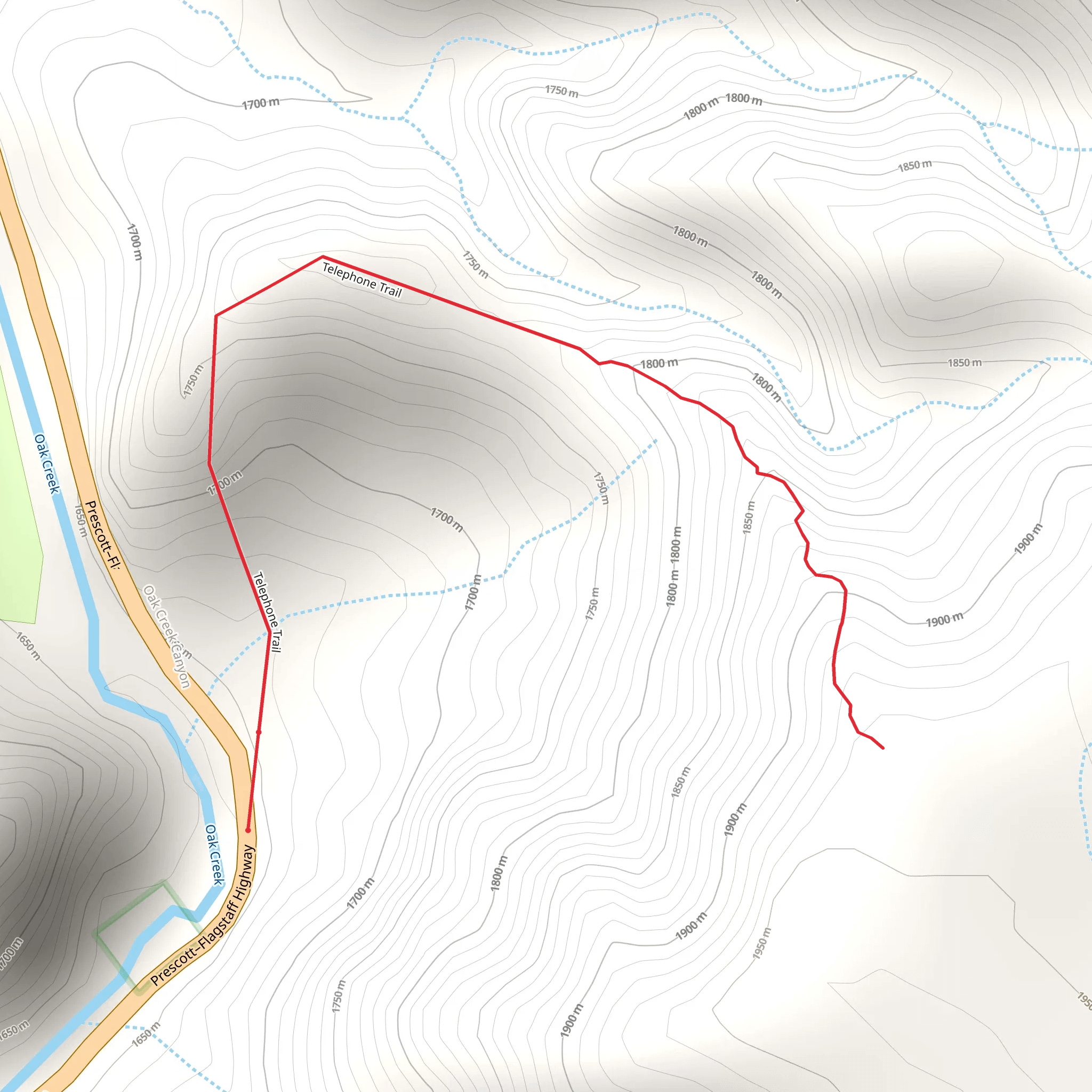Telephone Trail mobile static map