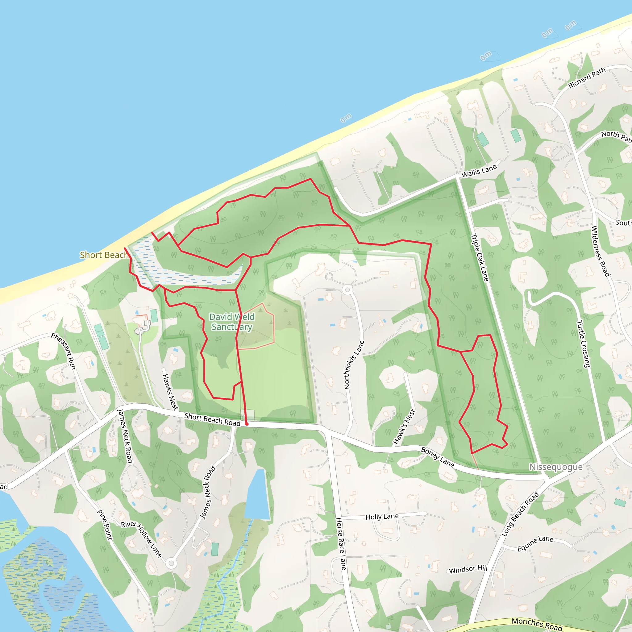 Short Beach Road North Loop Trail mobile static map