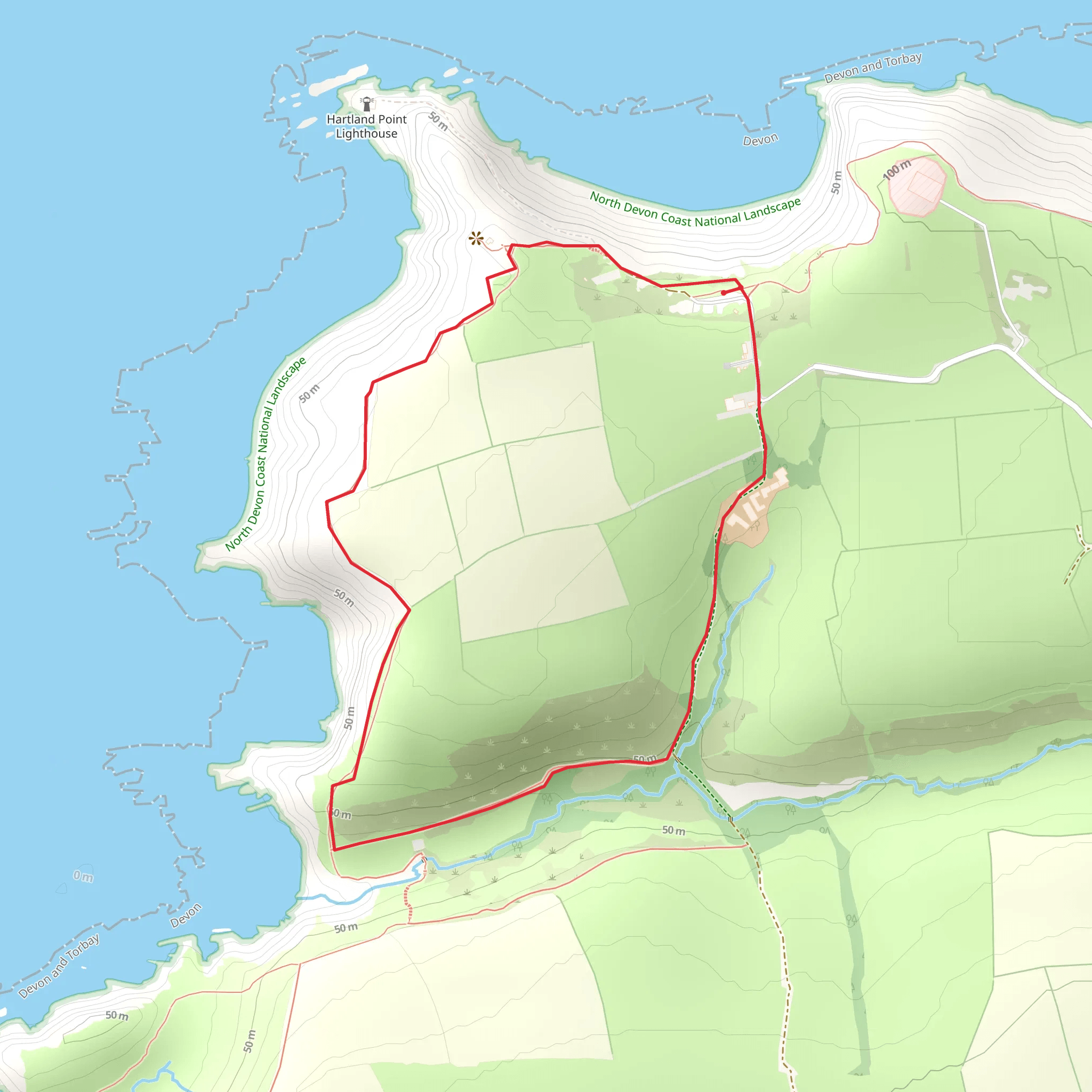 Hartland Point Walk mobile static map