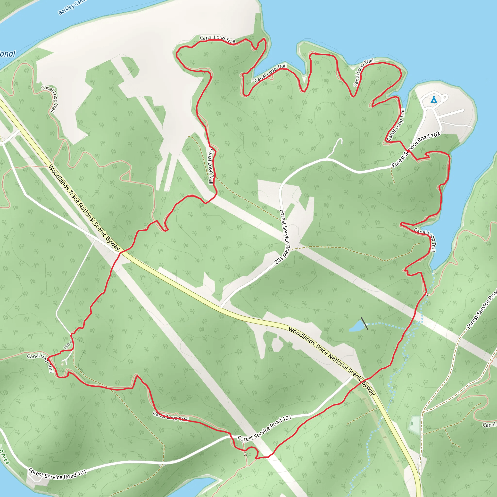 Canal Loop Trail - Nickell Branch recreation Area mobile static map