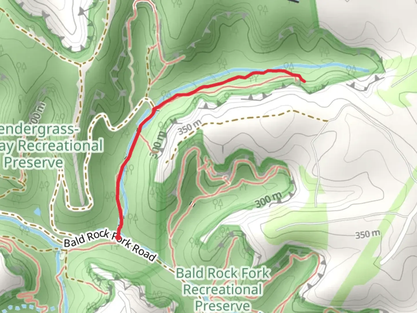 An image depicting the trail Sore Heel and Right Fork Trail and its surrounding area.
