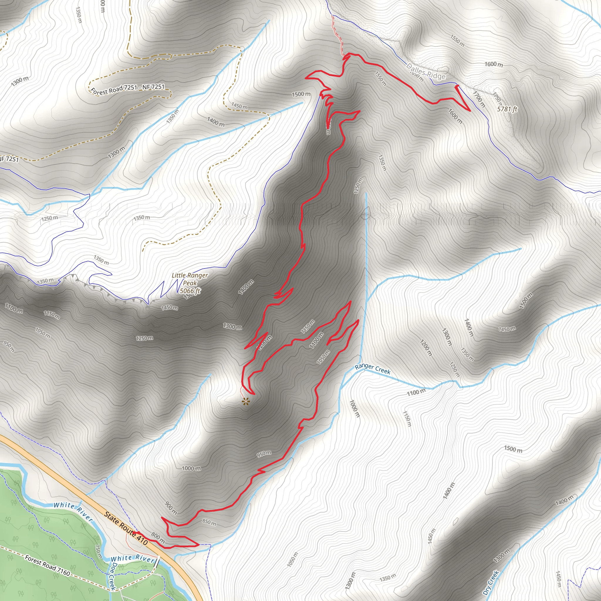 Ranger Creek Trail mobile static map