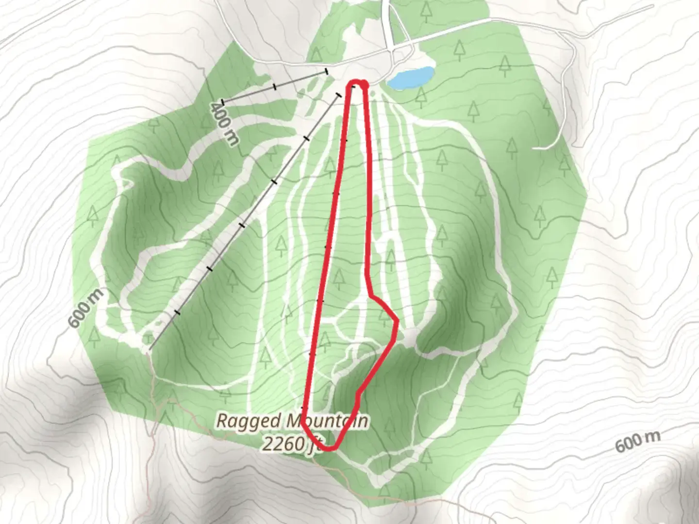 An image depicting the trail Raggae Glades - Ragged Mountain Loop Trail and its surrounding area.
