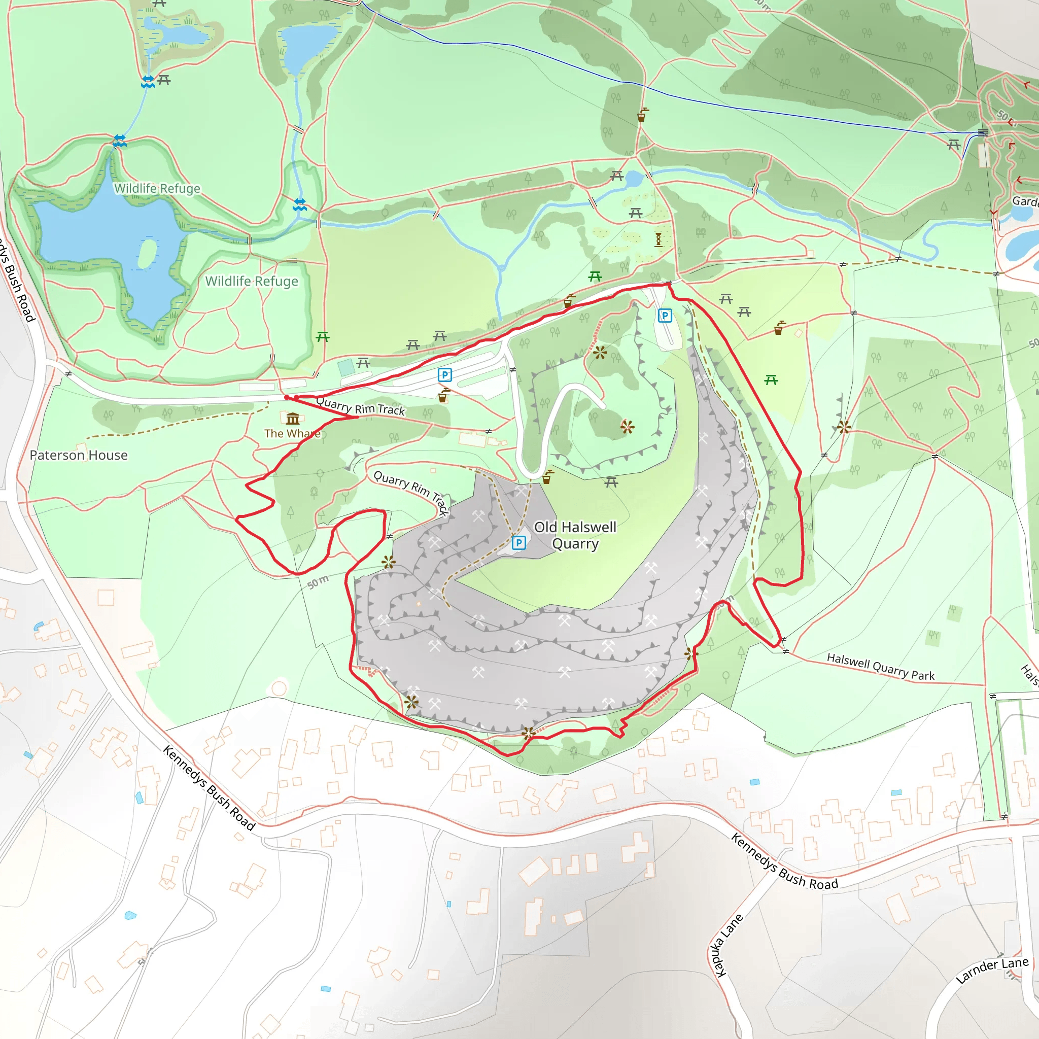 Old Halswell Quarry Loop mobile static map