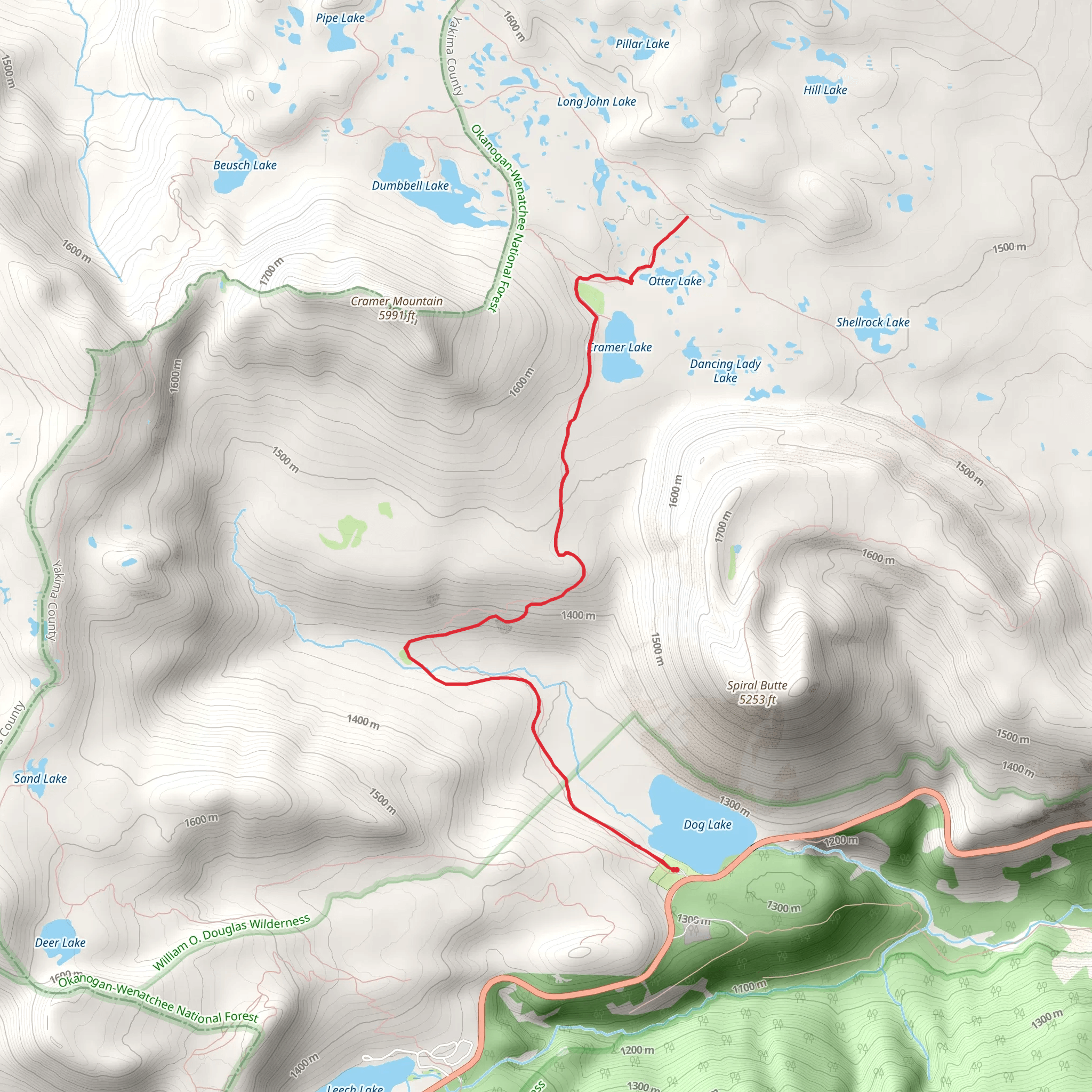 Cramer Lake Trail mobile static map