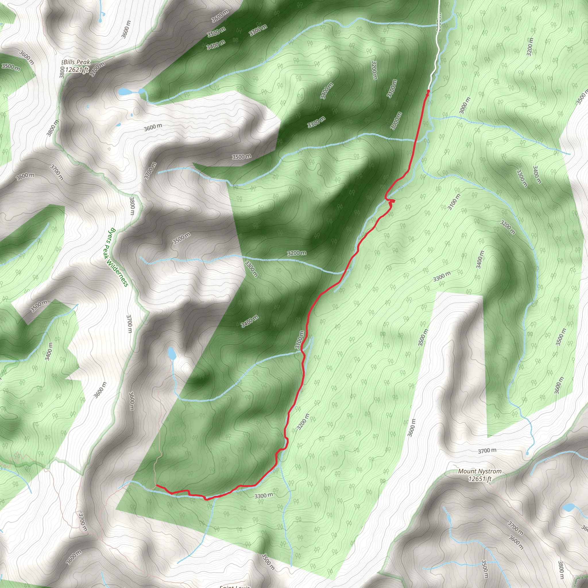Saint Louis Creek mobile static map