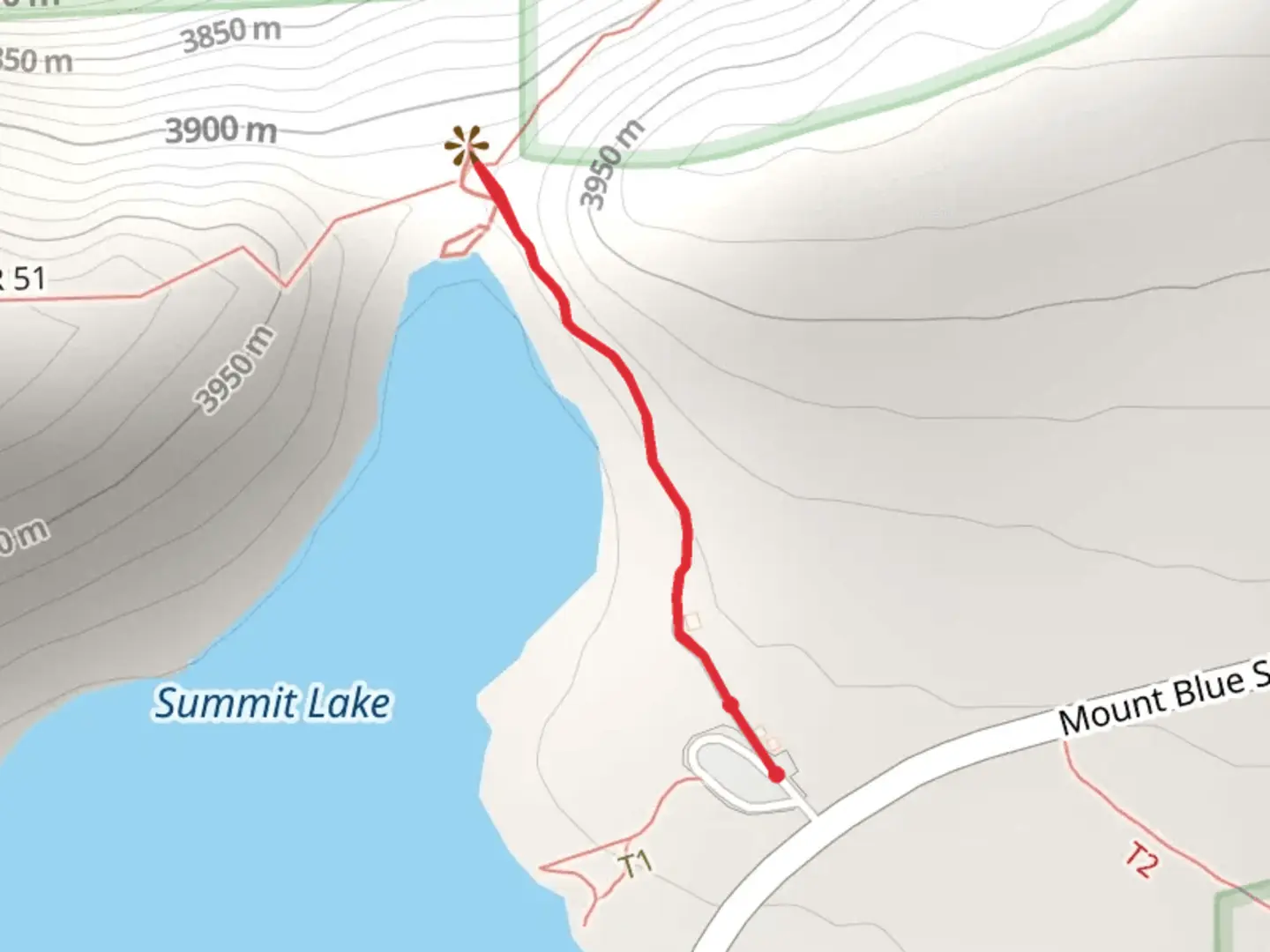 An image depicting the trail Summit Lake East Shore Walk and its surrounding area.