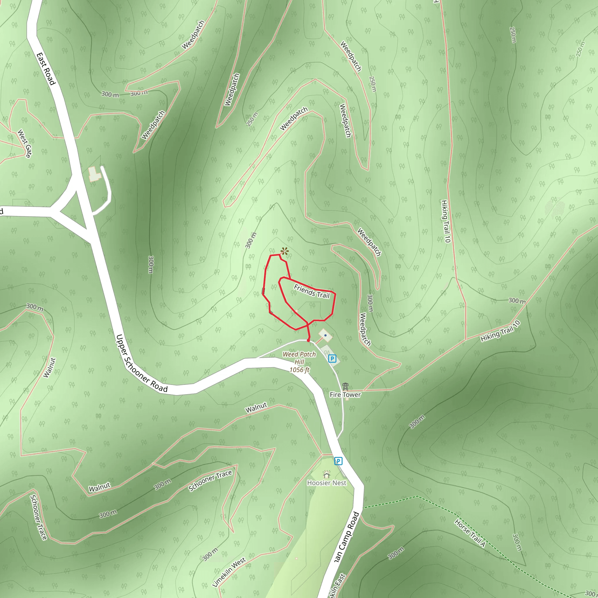 Friends Loop Trail mobile static map