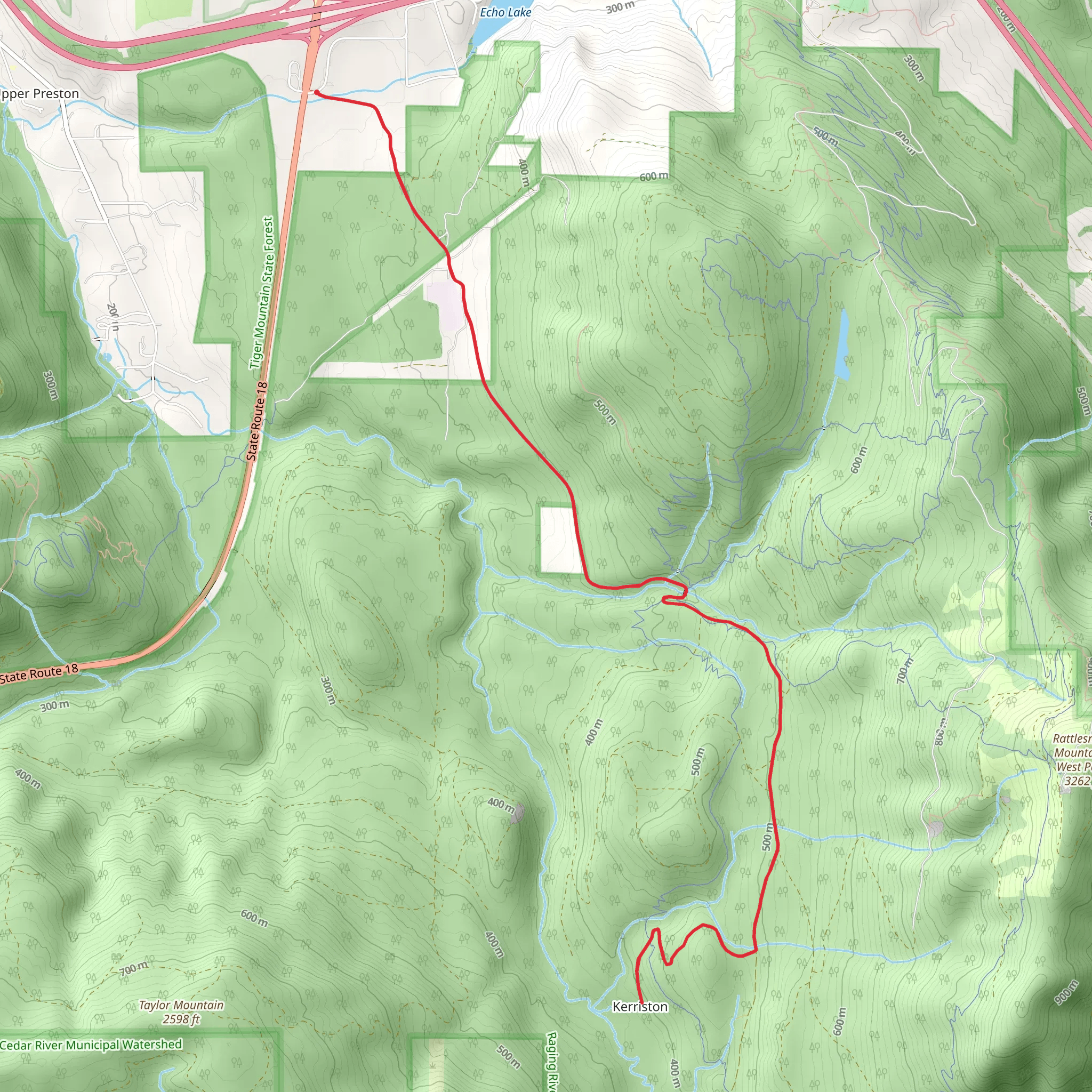 Kerriston via Rattlesnake Road Southeast mobile static map
