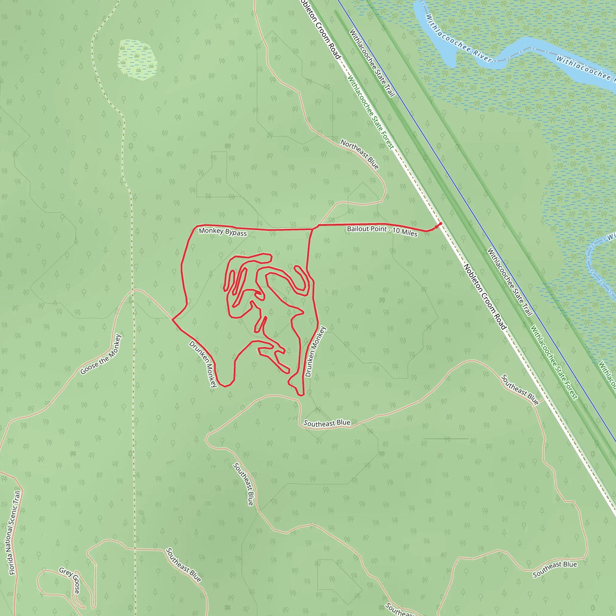Monkey Bypass and Drunken Monkey Loop mobile static map