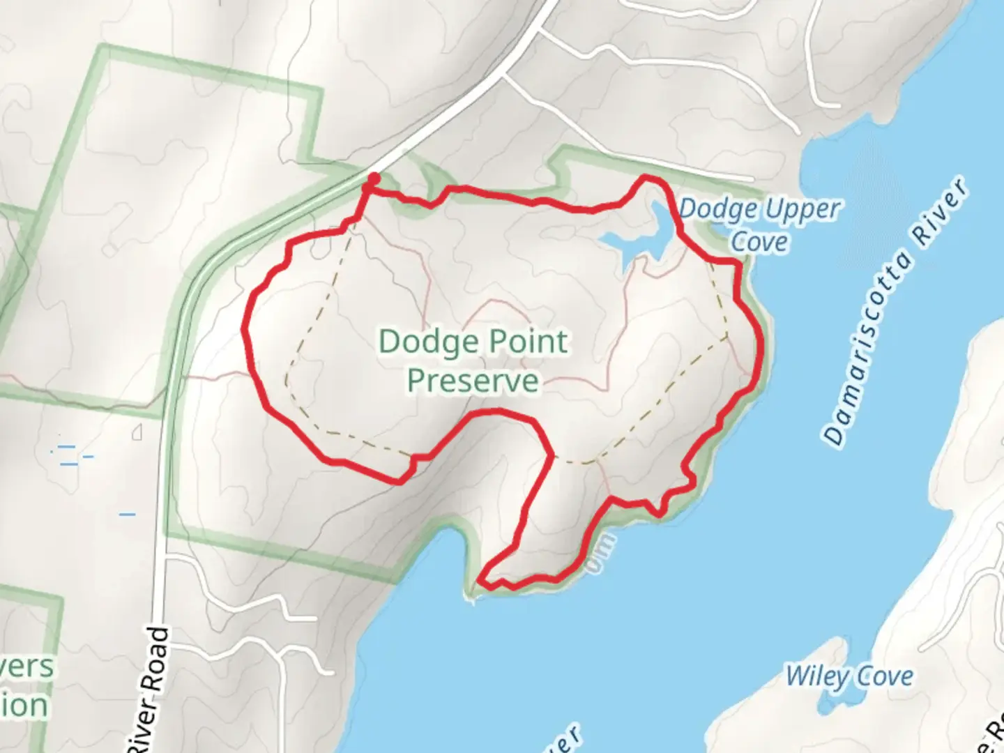 An image depicting the trail Ice Pond via Timber Trail and its surrounding area.