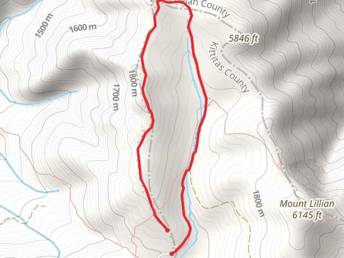 An image depicting the trail Upper Naneum Trail and its surrounding area.