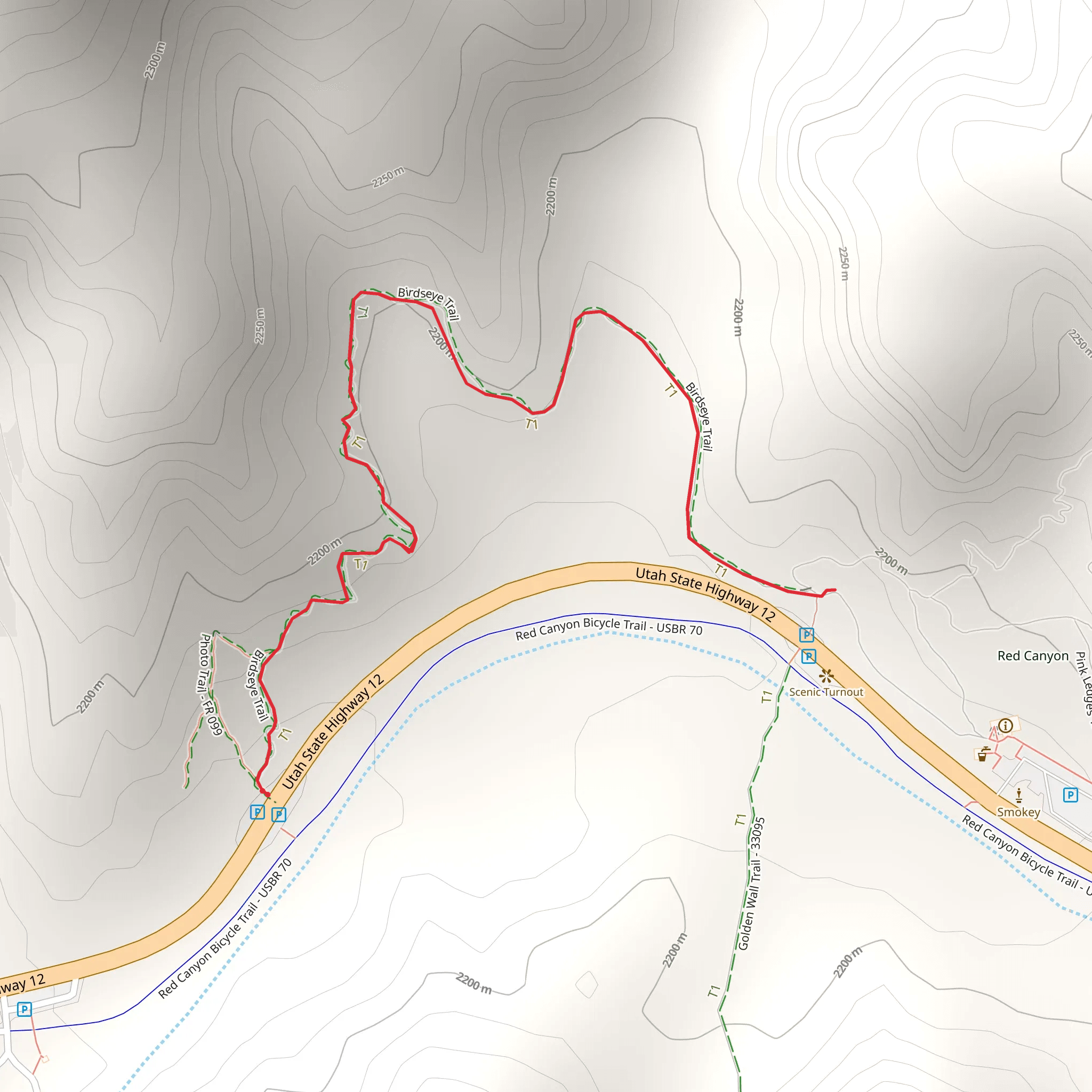 Birdseye Trail mobile static map