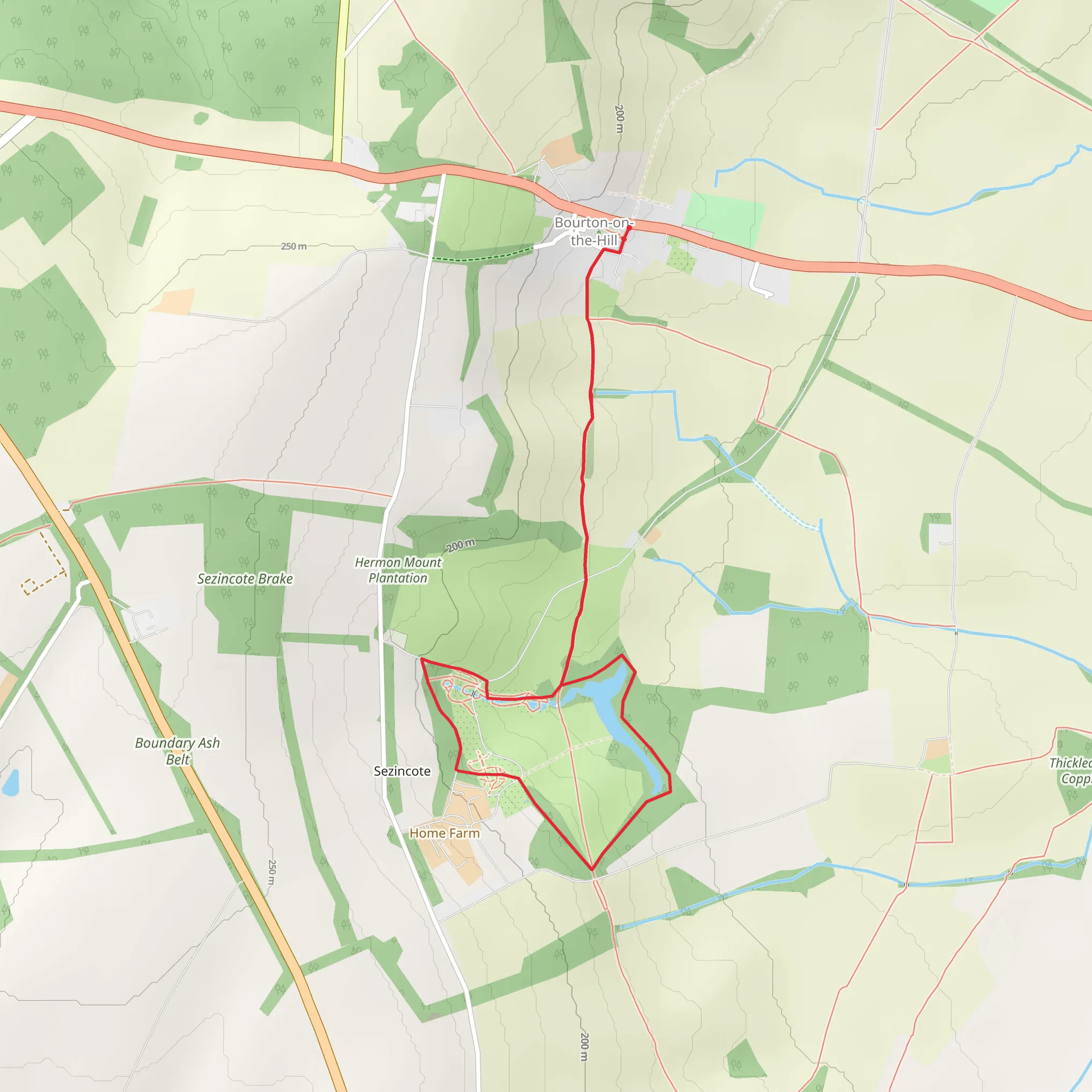 Sezincote House Walk mobile static map