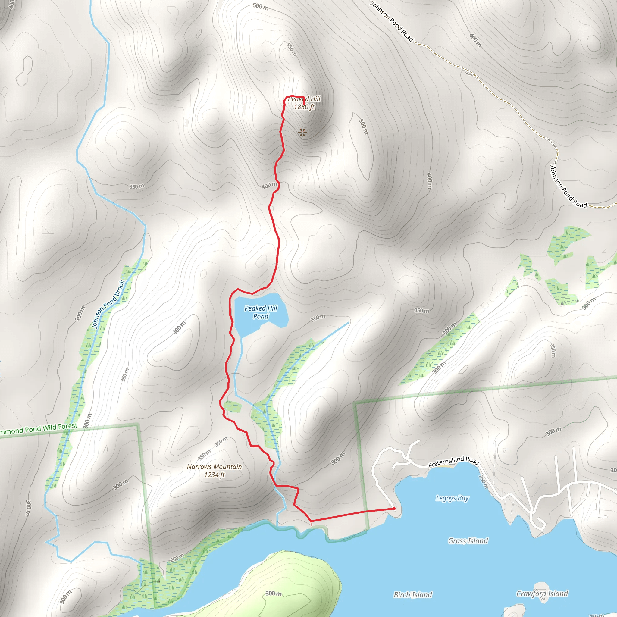 Peaked Hill Trail mobile static map