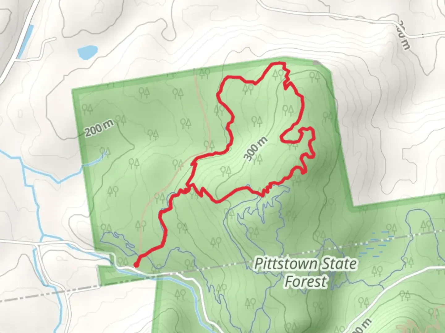 An image depicting the trail Zig Zag Trail From Ward Hollow Road and its surrounding area.