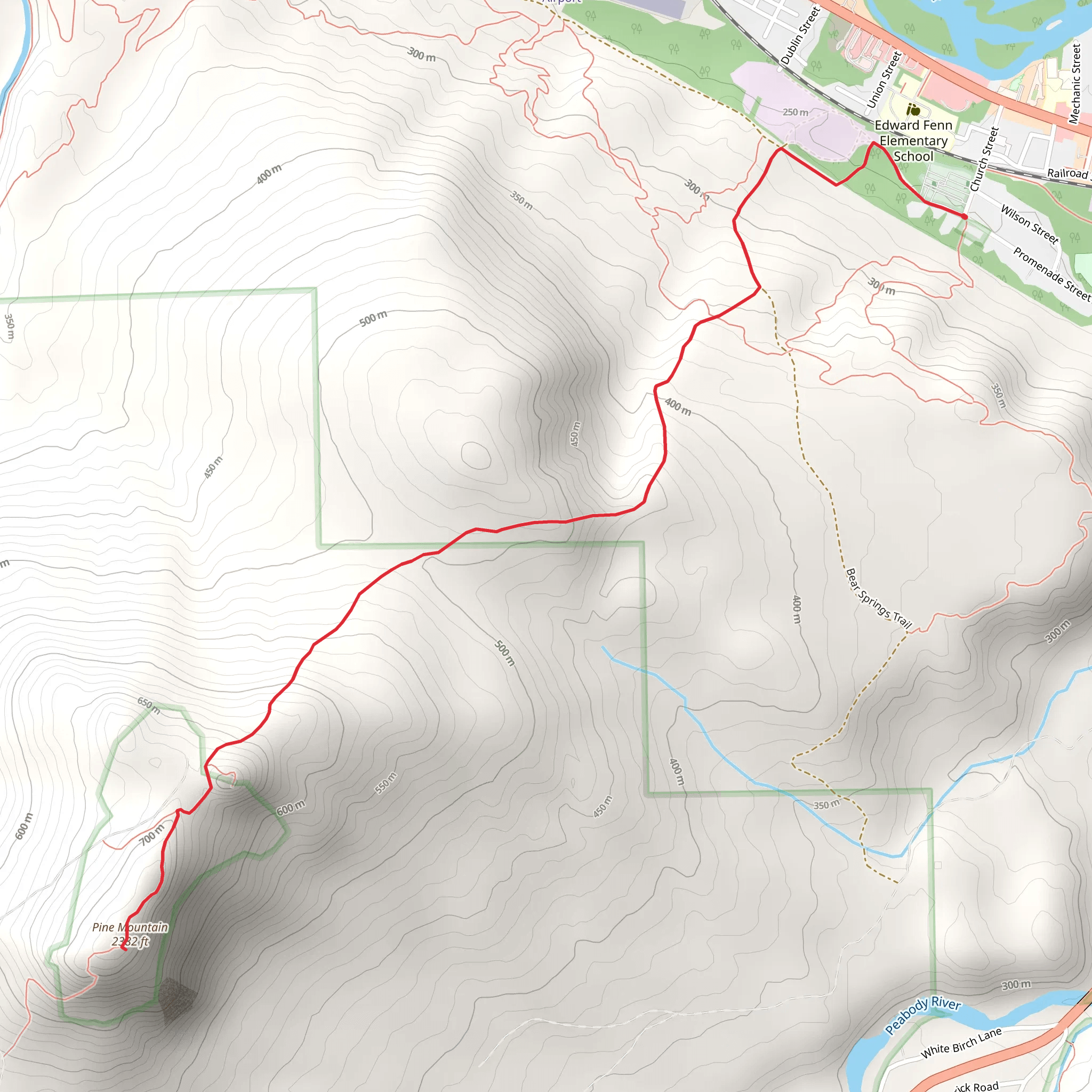 Gorham - Pine Mountain Trail mobile static map