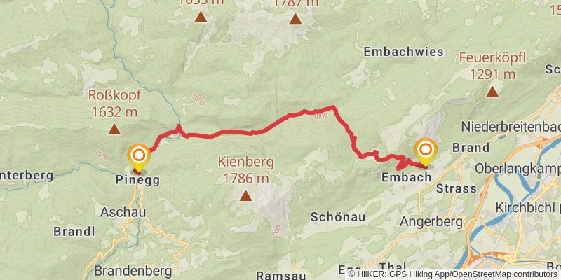 Adlerweg stage 4 Map