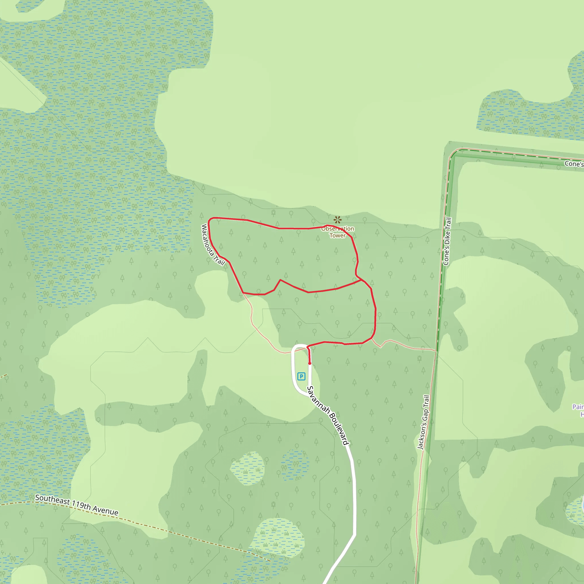 Savannah Boulevard Loop mobile static map
