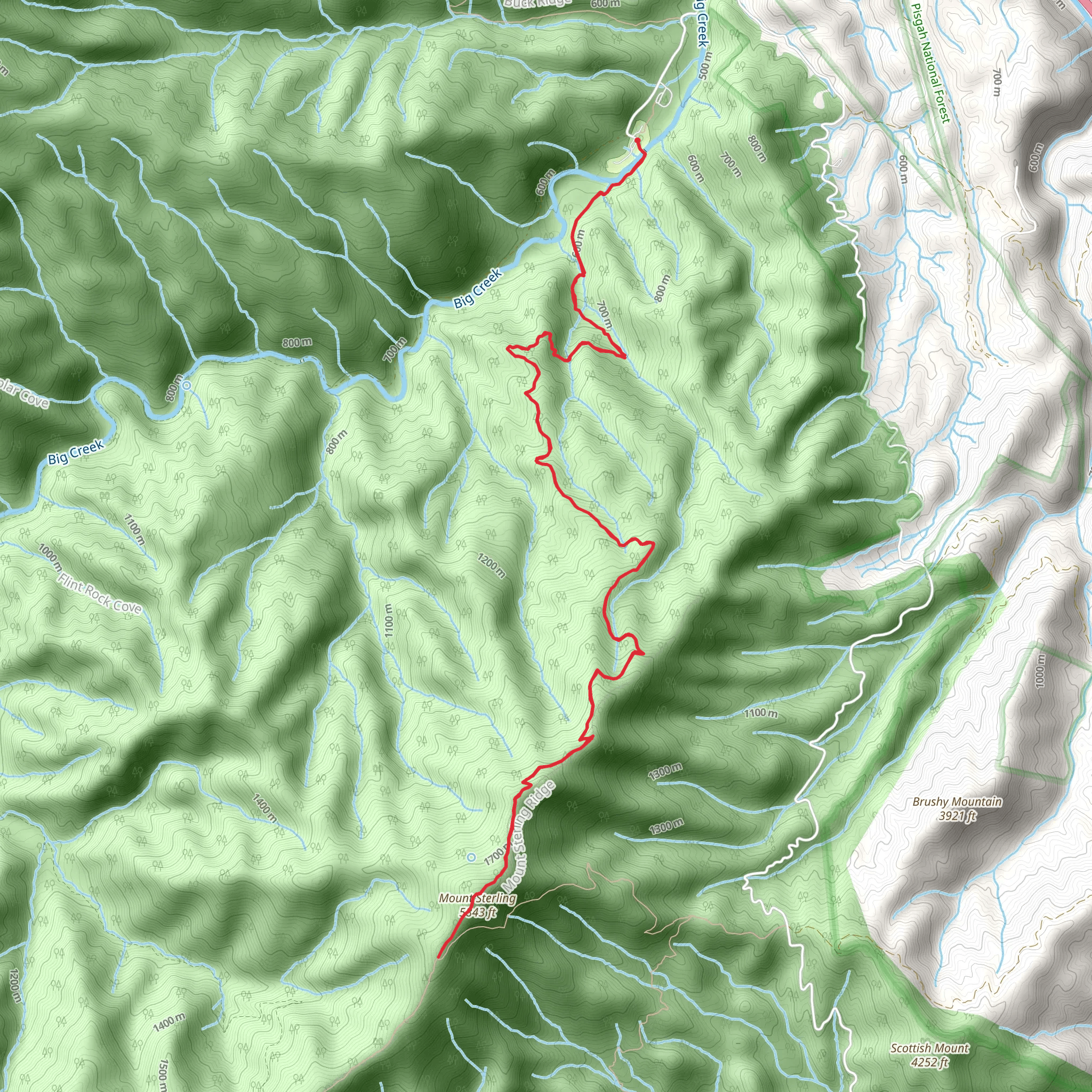 Baxter Creek Trail mobile static map