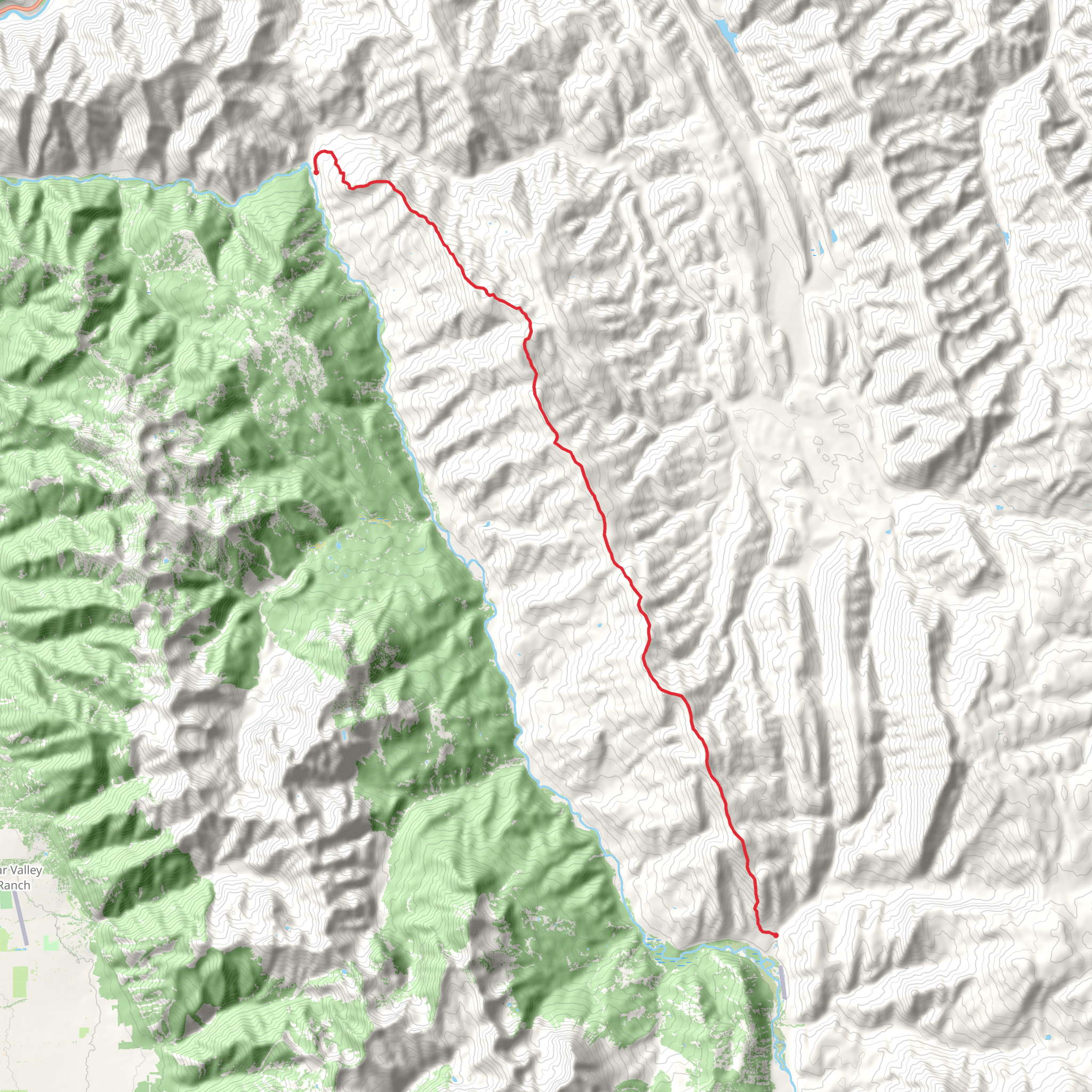 Middle Ridge Trail Point to Point mobile static map