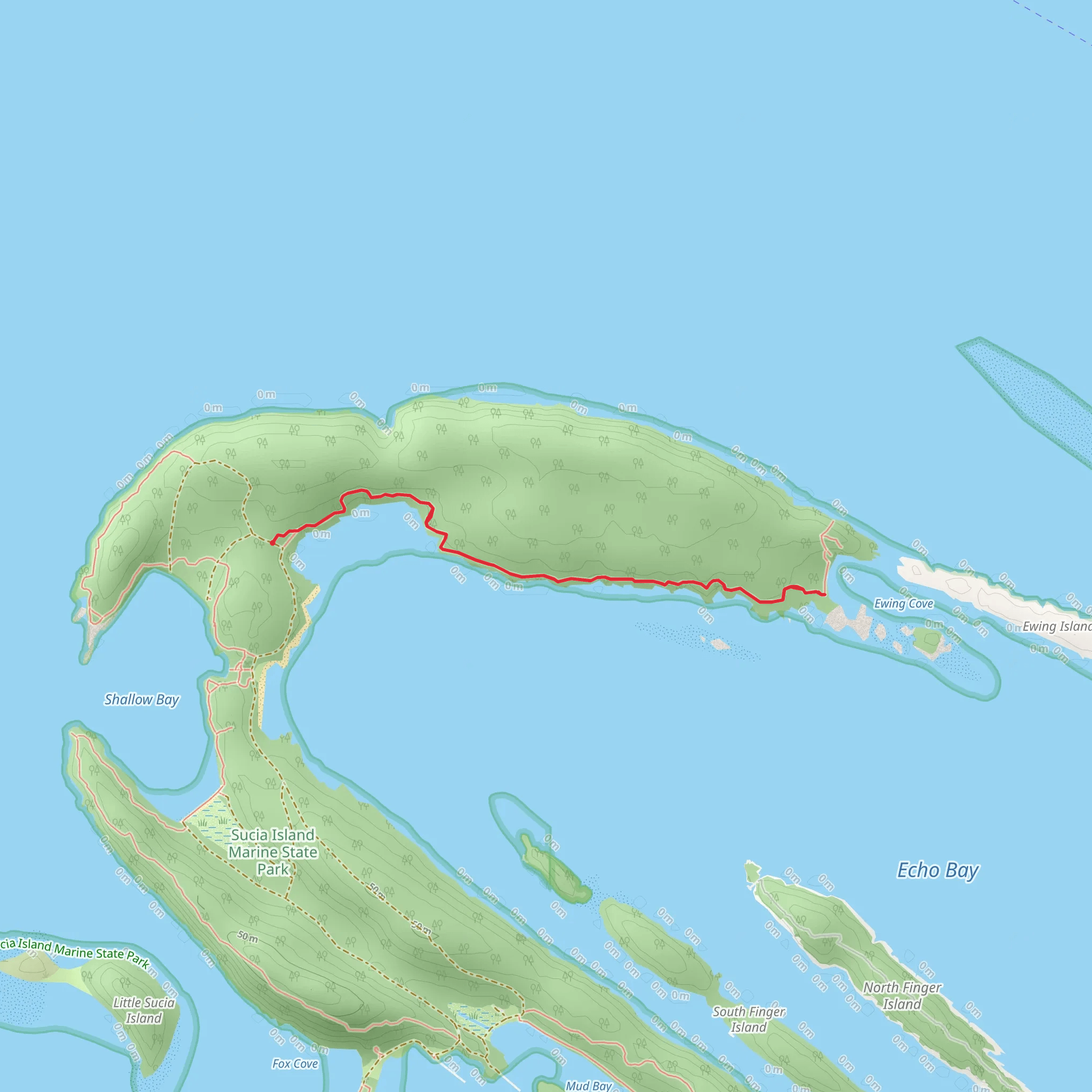 Ewing Cove Trail mobile static map