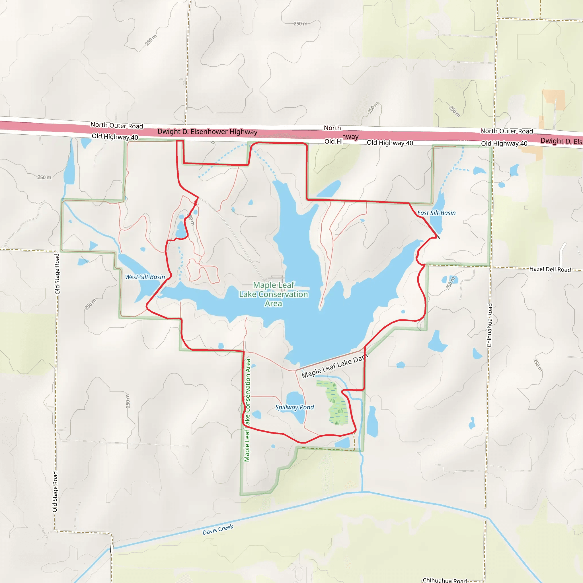 East and West Silt Basin and Maple Leaf Lake Loop mobile static map
