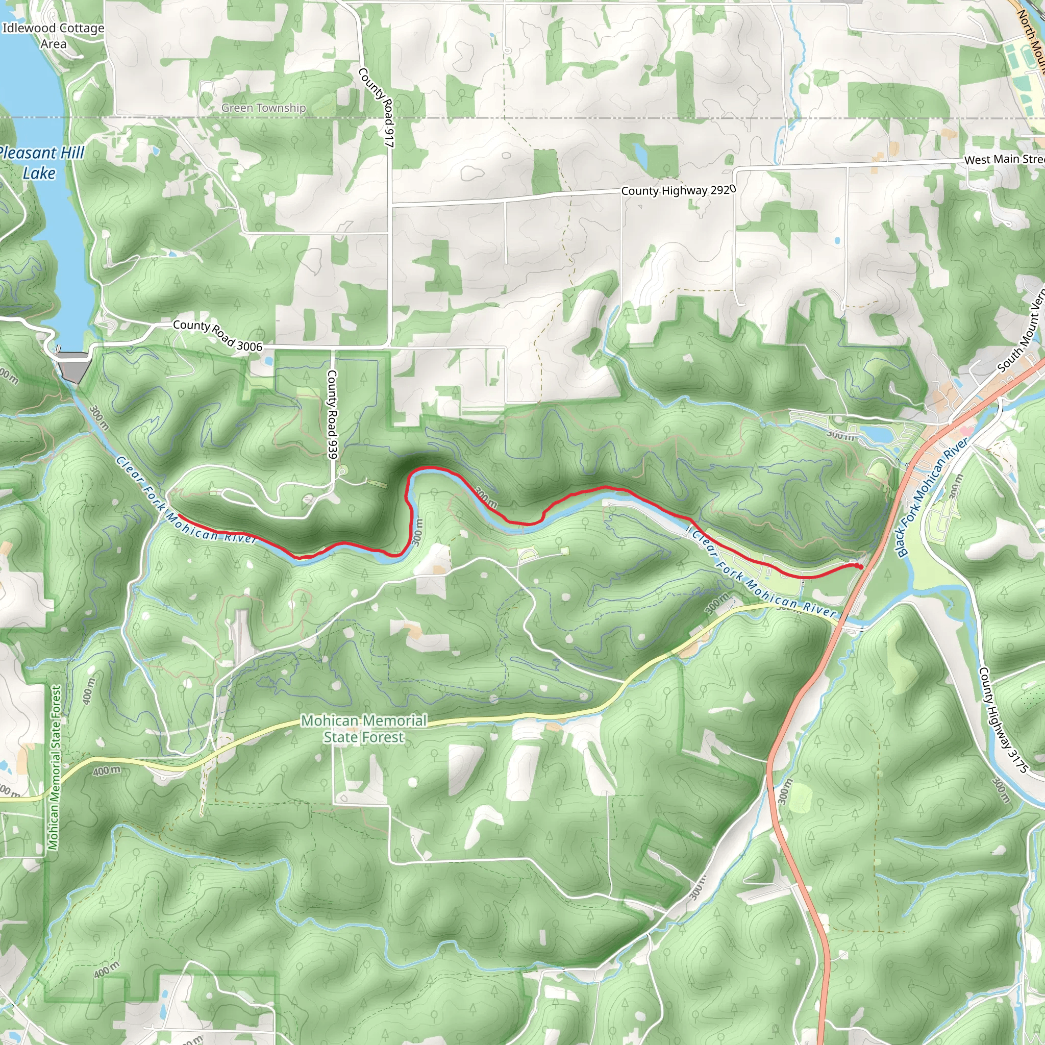 Hemlock Gorge Trail mobile static map