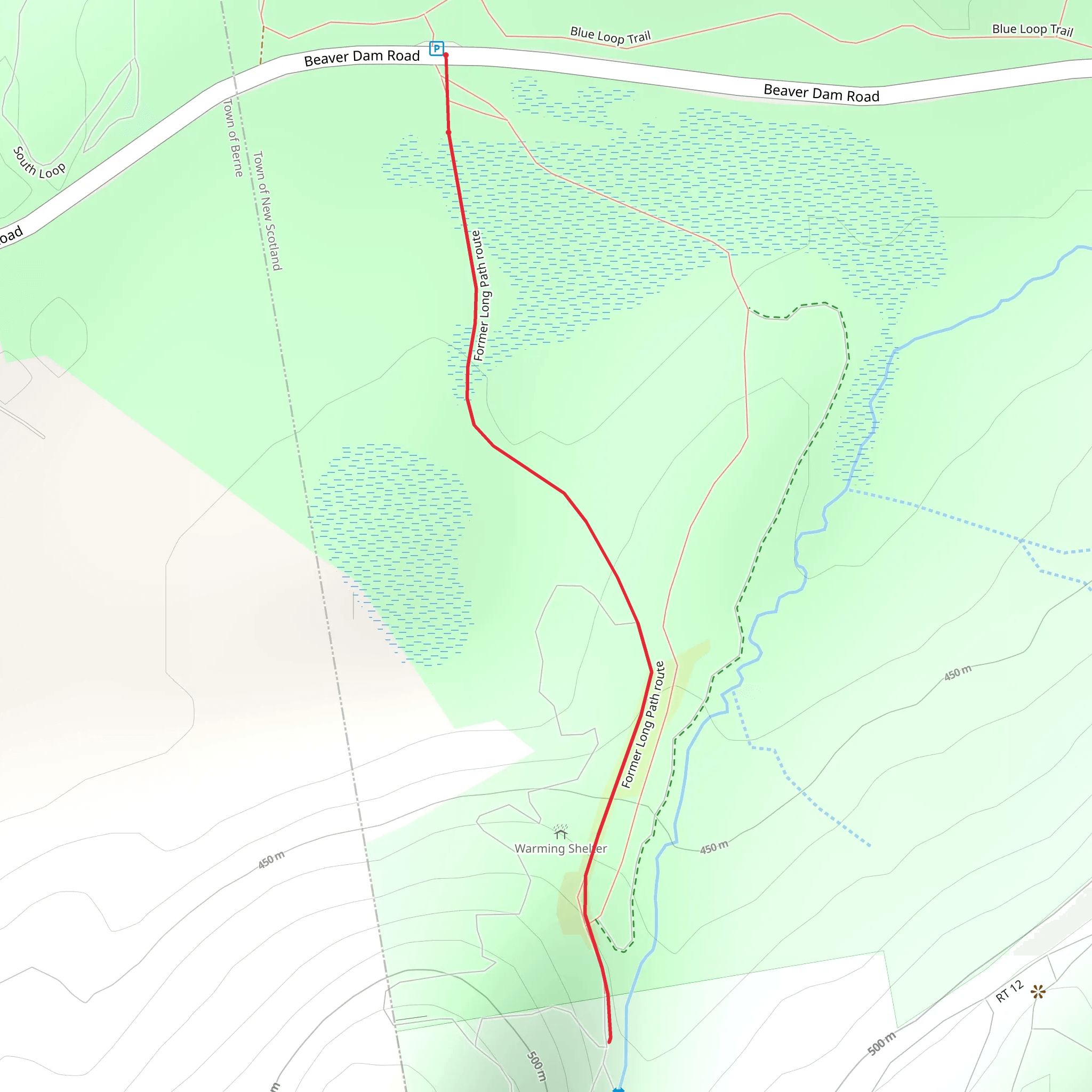 Former Long Path route Trail mobile static map