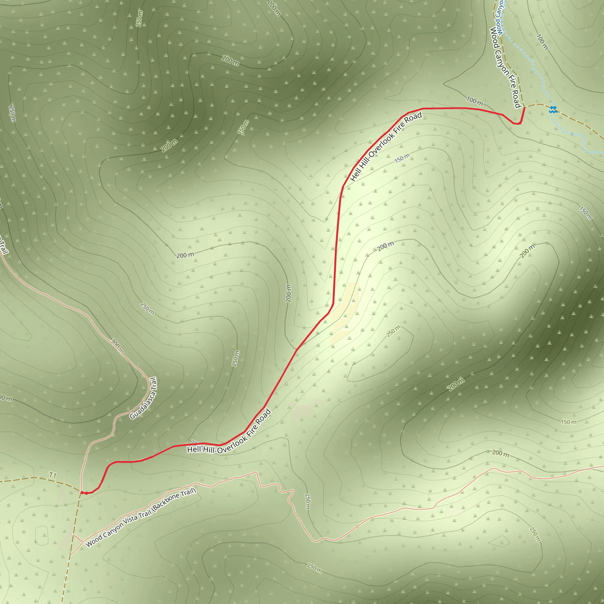 Overlook Fire Road Trail mobile static map
