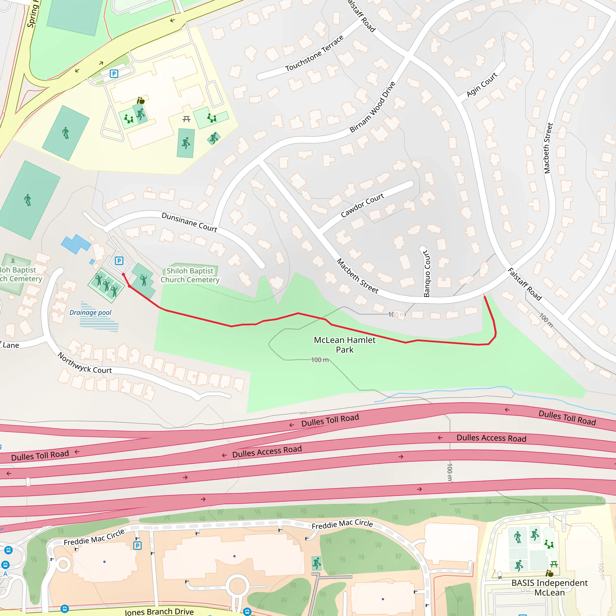 McLean Hamlet Park mobile static map