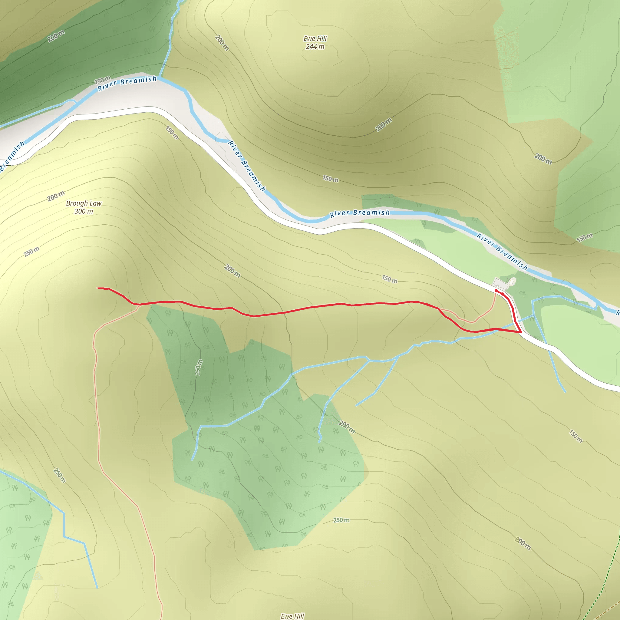 Breamish Valley Walk mobile static map