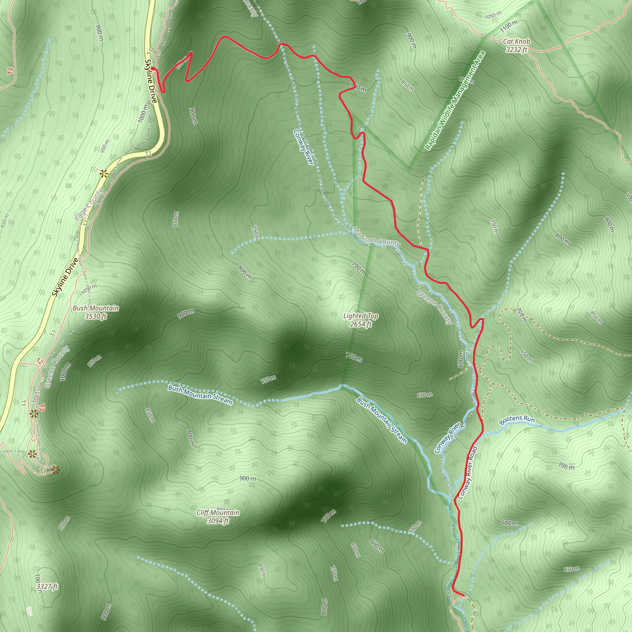 Conway River Trail mobile static map
