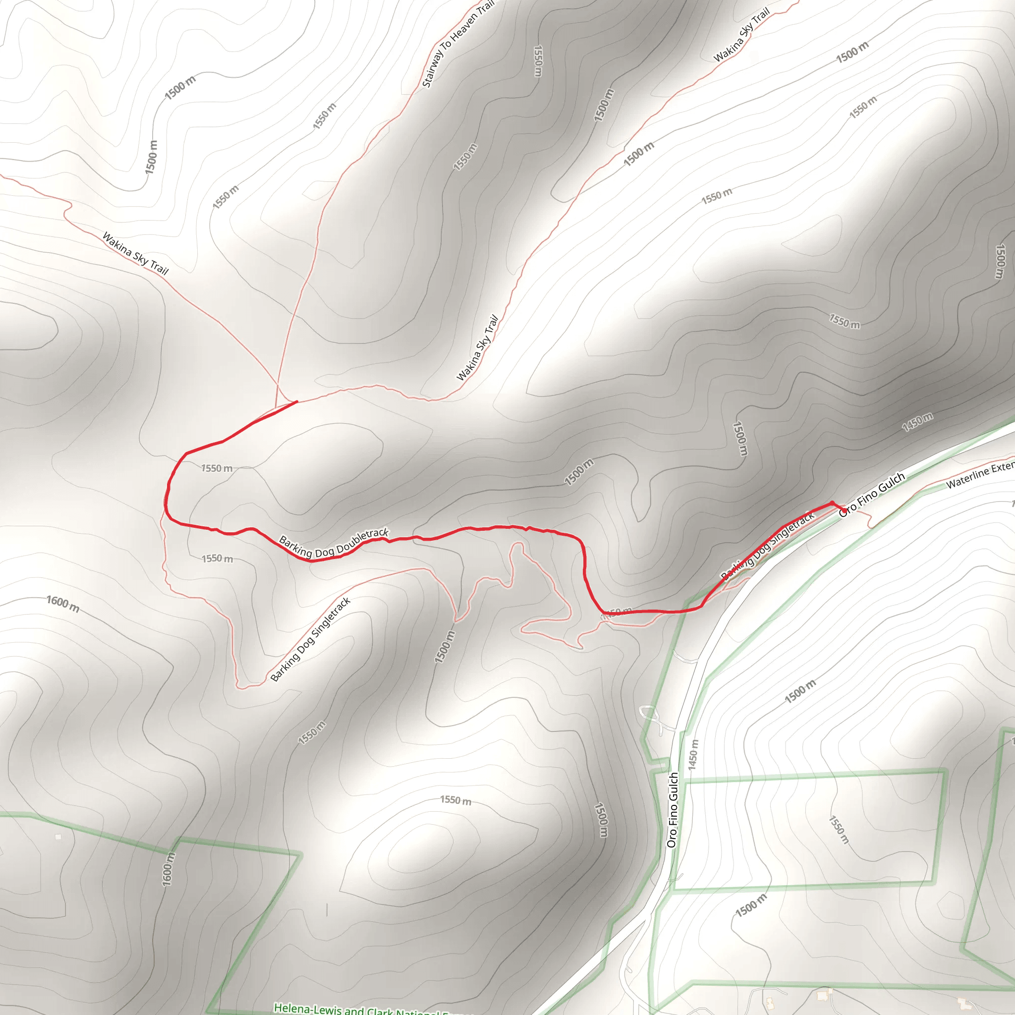 Barking Dog Trail mobile static map