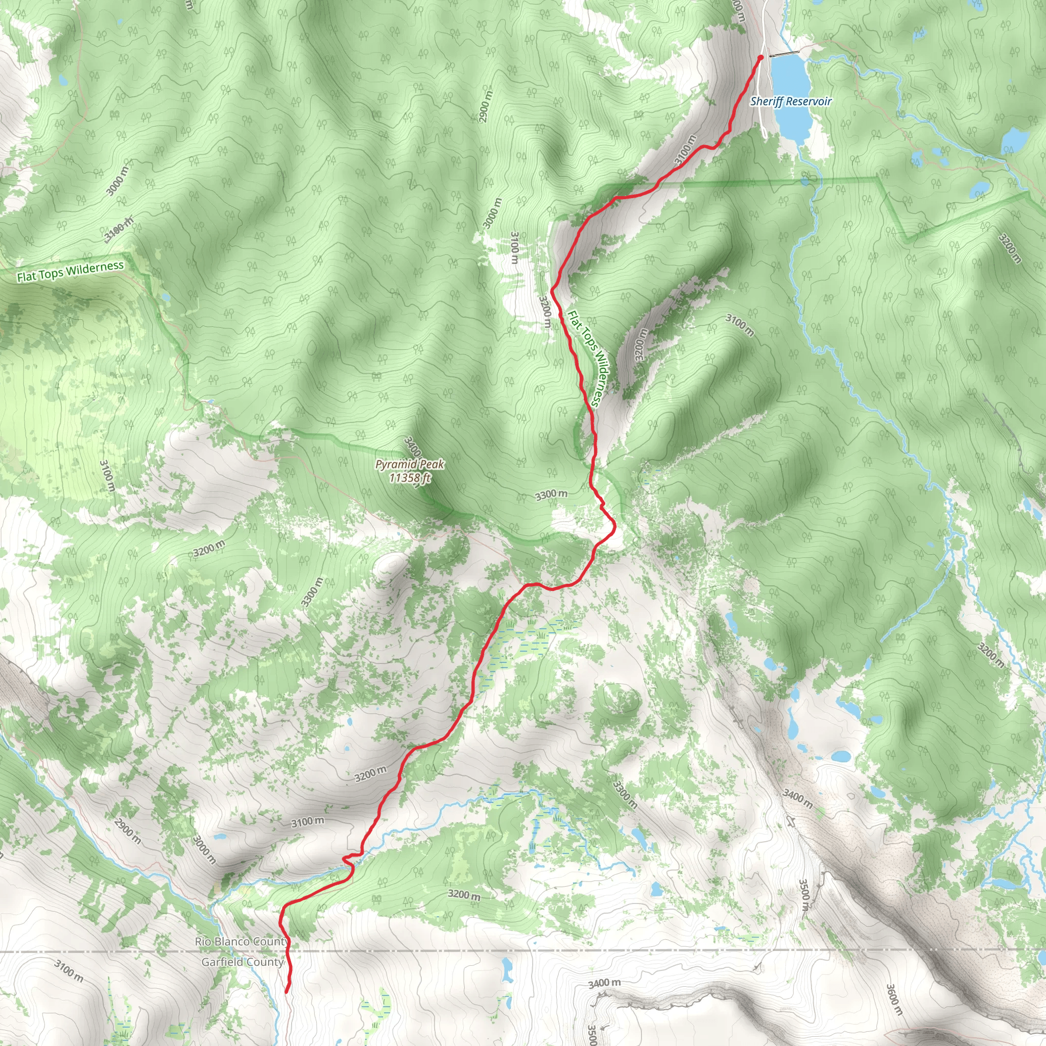 Black Mountain Creek Trail mobile static map
