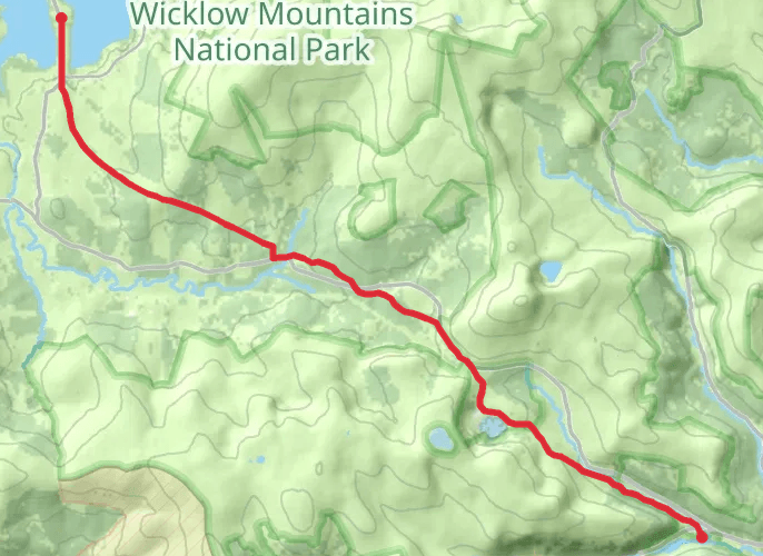 Valleymount st Kevin's way mobile static map