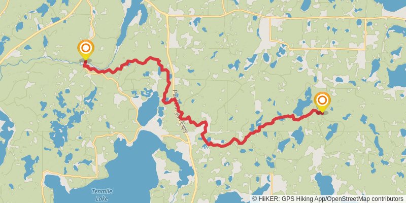North Country Trail - Minnesota stage 18 Map