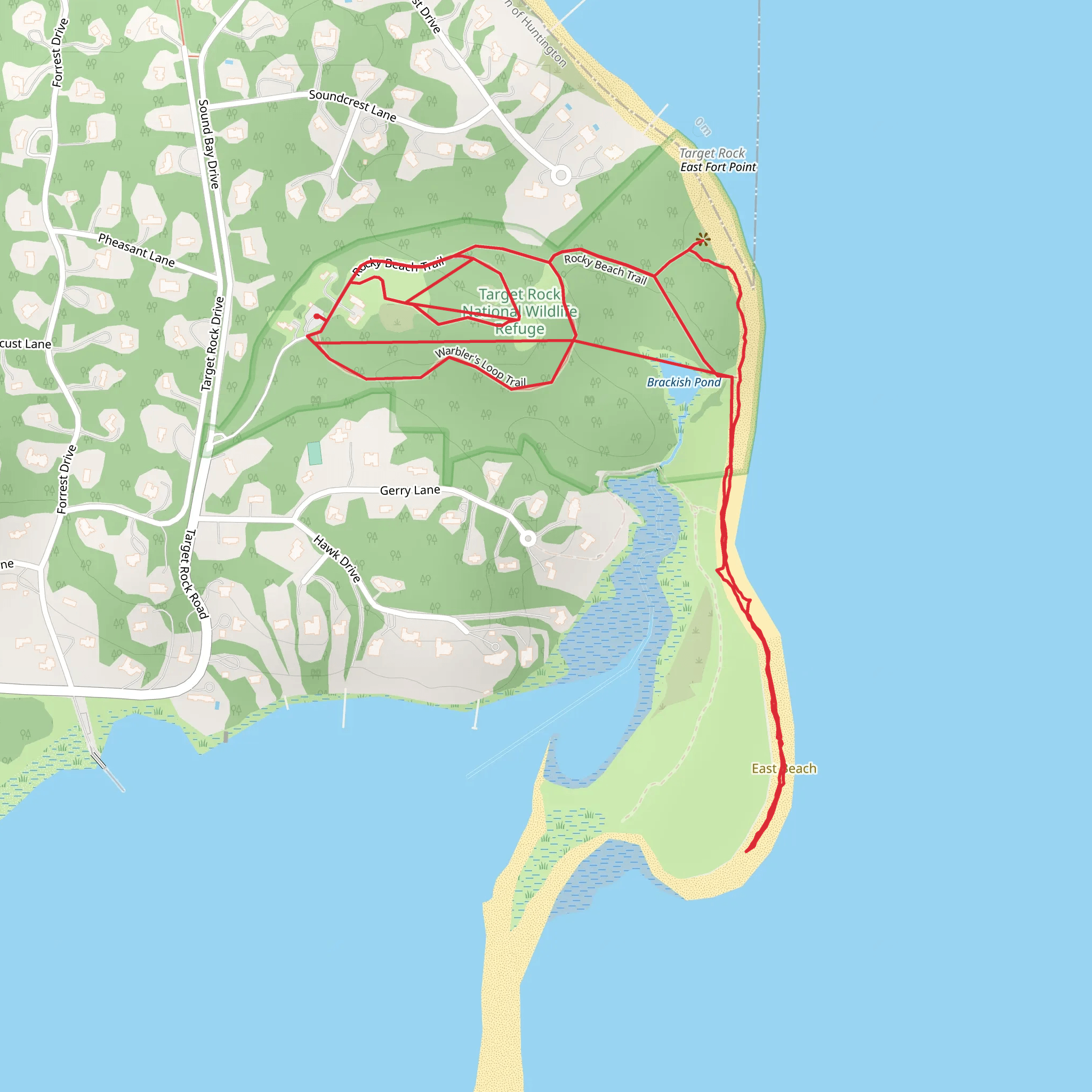 East Fort Point via Gardener's Path Loop mobile static map