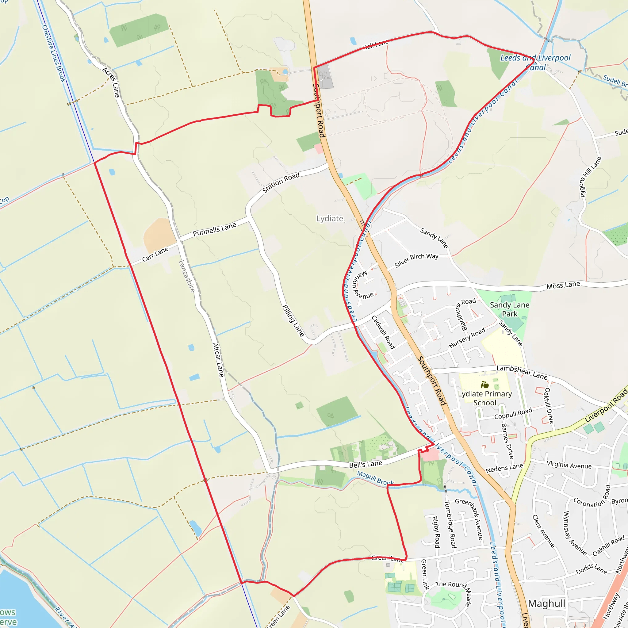 Lydiate Country Park mobile static map