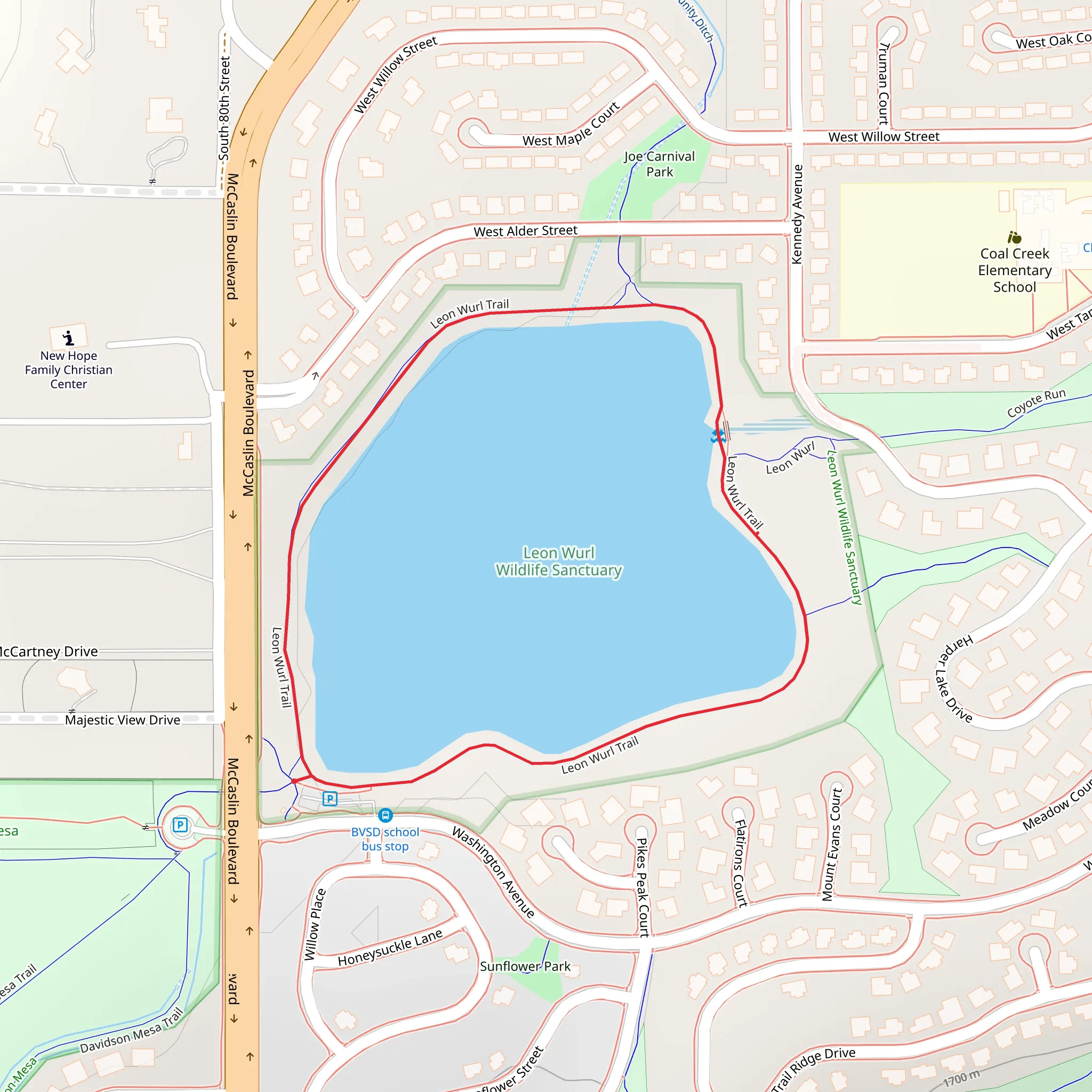 Harper Lake Loop mobile static map