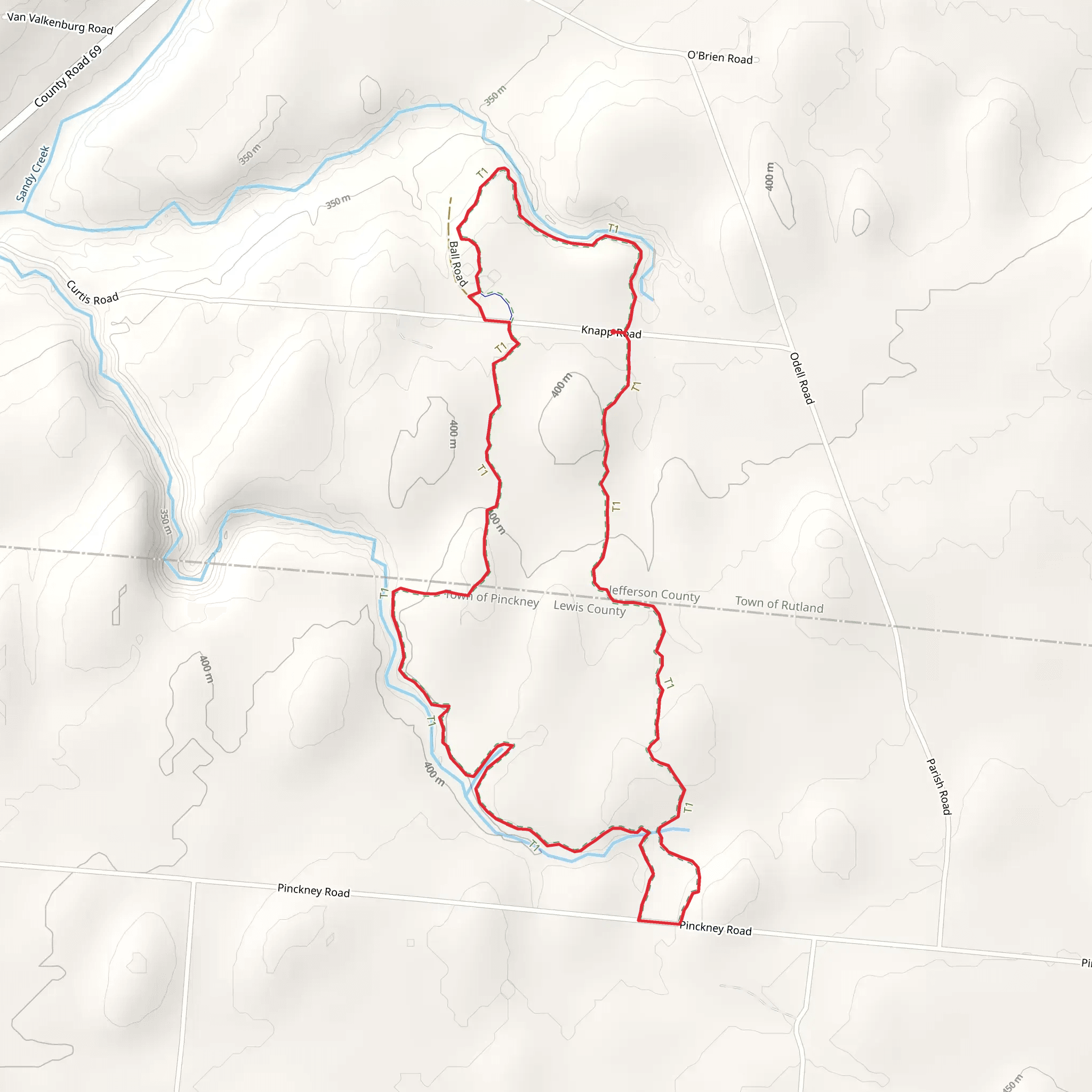 Pinckney Trail Loop mobile static map