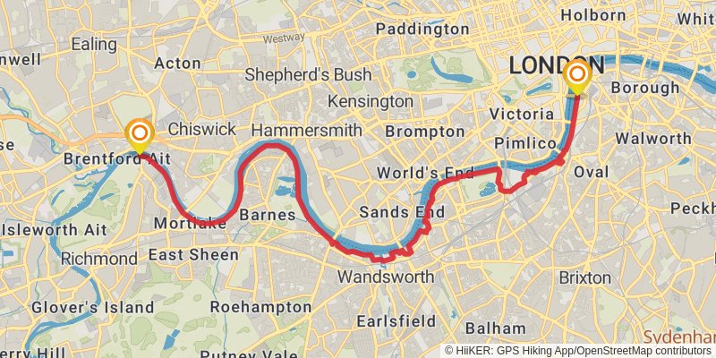 Thames Path stage 12 Map