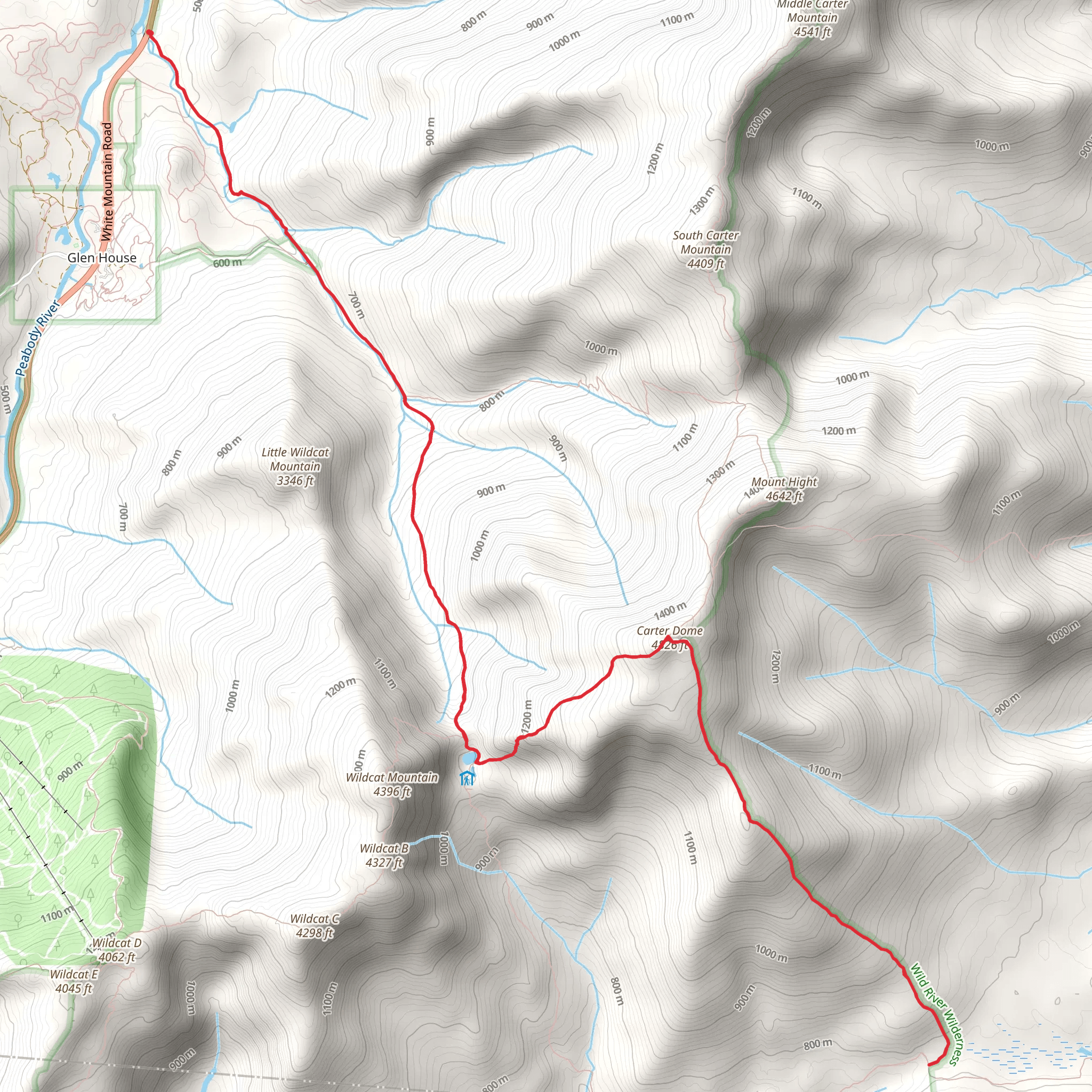 Rainbow Trail via Nineteen - Mile Brook Trail mobile static map