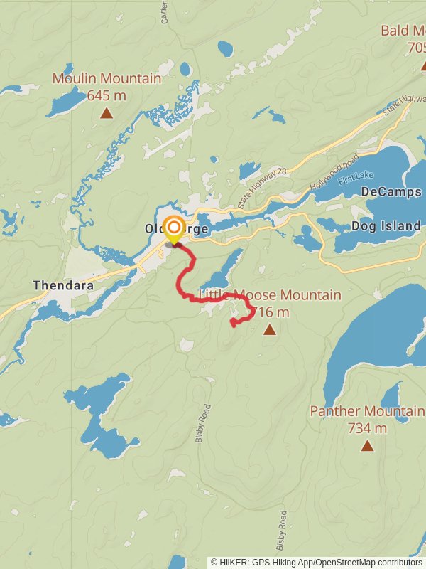 McCauley Mountain Trail mobile static map