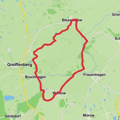 Biesenbrow Loop mobile static map